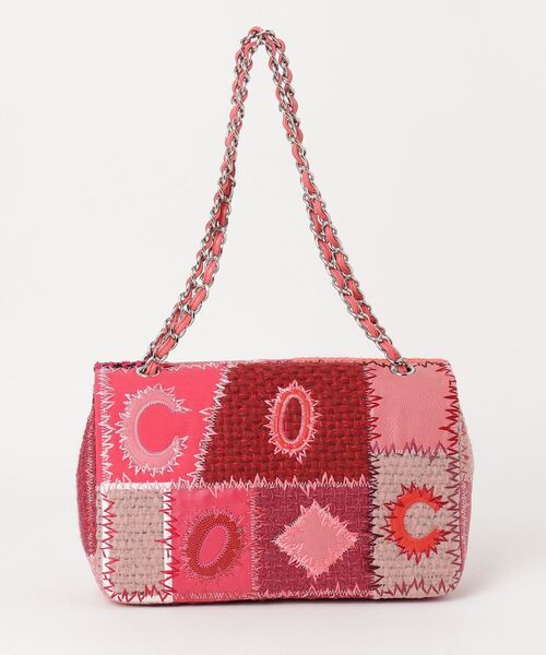 CHANEL - Multicolor Knit Needlepoint Patchwork CC Shoulder Bag