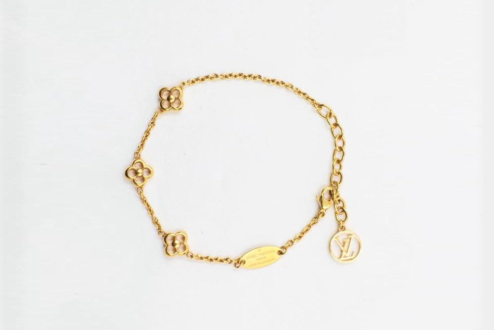 blossom monogram bracelet gold